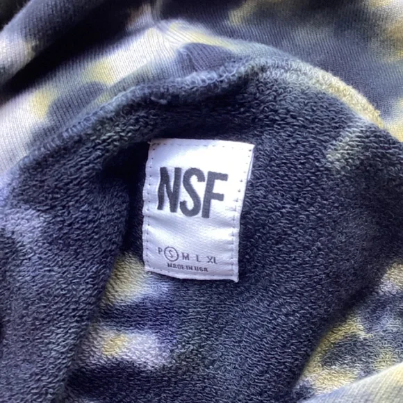NSF Lisse Tie Dye Hoodie SweatshirtBlack Gold White S